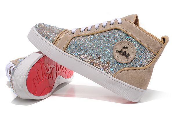 basket louboutin femme strass